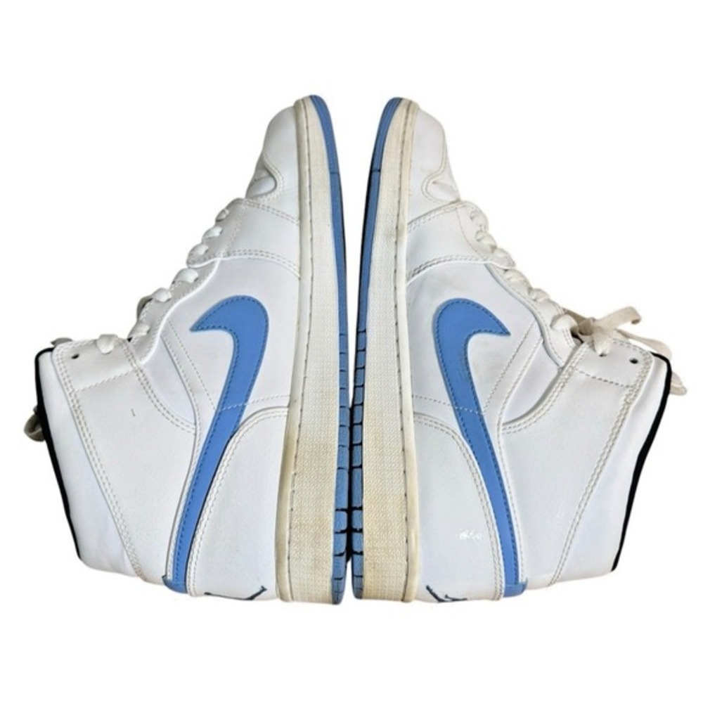 Nike Air Jordan 1 Mid Mens 11 Pre-Owned Sneakers White Legend Blue 554724-127